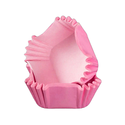 Капсулы бумажные для конфет розовые квадрат 35мм*35 мм*25мм, 50шт