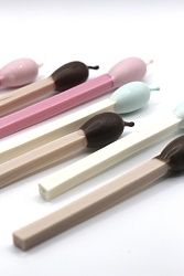 Свеча для бенто " спичка " розовая 12см.