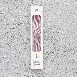 свечи "серпантин" 6шт., розовый металлик