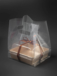 Пакет для бенто торта прозрачный 17х17х35 см