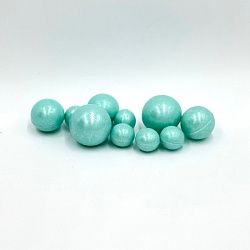 Сферы из шоколадной глазури перламутровые голубые 10шт.