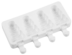 Форма для мороженого, 4 ячейки "Эскимо Елочки"