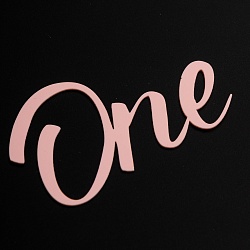 Топпер без шпажки "One" розовый 8*5 см